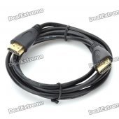 1080p Gold Plated HDMI V1.4 Male to Male Connection Cable - Black (170cm)