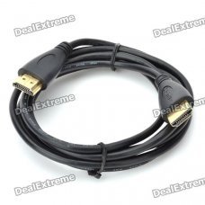 1080p Gold Plated HDMI V1.4 Male to Male Connection Cable - Black (170cm)