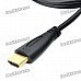 1080p Gold Plated HDMI V1.4 Male to Male Connection Cable - Black (170cm)