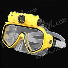 0.7" LCD USB Rechargeable 5.0MP Diving DVR Camcorder Mask - Yellow (4GB) 0.7" LCD USB Rechargeable 5.0MP Diving DVR Camcorder Mask - Yellow (4GB)