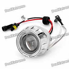 Universal Motorcycle HID 6000K White Projector Light - Silver