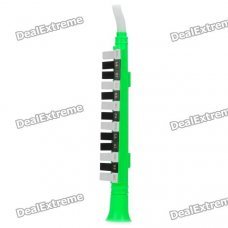 13-Key Plastic Music Melodica - Green + Black + White 13-Key Plastic Music Melodica - Green + Black + White