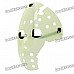 Glow-in-the-Dark Halloween Jason Damaged Face Mask - Green