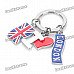 I Love London Key Ring - Red + Blue
