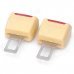 Auto Car Seat Safety Belt Buckle - Beige + Red (2-Piece Pack)