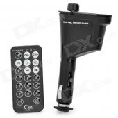 1.0" LCD Car MP3 Player Wireless FM Transmitter with Remote Controller - Black