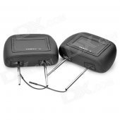 7.0" TFT Car Headrest Monitor with Remote Controller / AV-IN - Black (2-Piece)