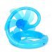 Plastic Folding Fan w/ USB Charging Cable for Computer - Blue (5-Fan-Blade, 92cm)
