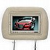 7.0" TFT Car Headrest Monitor with Remote Controller / AV-IN - Khaki (2-Piece) 7.0" TFT Car Headrest Monitor with Remote Controller / AV-IN - Khaki (2-Piece)