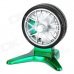 Wheel Style ABS 3-Fan-Blade USB Fan - Green + Black + Silver Wheel Style ABS 3-Fan-Blade USB Fan - Green + Black + Silver