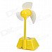 Stylish USB Button-Press & Touch Fan w/ USB Cable - Yellow Stylish USB Button-Press & Touch Fan w/ USB Cable - Yellow