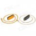 Mini 4-Hole 8-Tone Harmonicas with Necklace Chain - Black + Golden (2-Pack)