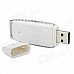 G3 USB Rechargeable Voice Recorder - White + Silver (8GB)