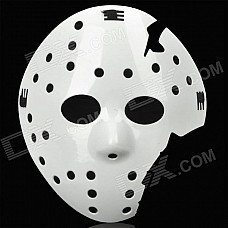 Stylish Multi-hole Broken Face Mask - White