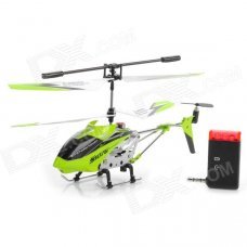 Iphone / Android Controlled Rechargeable 3.5-CH R/C Helicopter w/ Gyro - Green + White Iphone / Android Controlled Rechargeable 3.5-CH R/C Helicopter w/ Gyro - Green + White