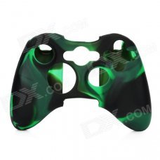 Protective Silicone Cover Case for Xbox 360 Controller - Camouflage Dark Green