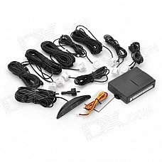 8-Sensor Car Parking Sensor System - Black + White 8-Sensor Car Parking Sensor System - Black + White