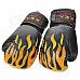 Martial Arts Training Free Combat Boxing Gloves - Black + Yellow + Orange (Pair)