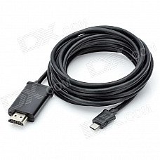 1080p Micro USB To HDMI MHL Adapter Cable - Black (300cm) 1080p Micro USB To HDMI MHL Adapter Cable - Black (300cm)
