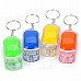 Cute Mini Car Style Keychain with Blue/Red LED Flashing Light (3 x LR41)