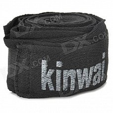 Cotton Sports Boxing Karate Training Bandage/Hand Wraps - Black (Pair)
