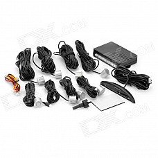 8-Sensor Car Parking Sensor System - Silver 8-Sensor Car Parking Sensor System - Silver