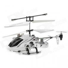 Rechargeable 4-Channel R/C Helicopter w/ IR Throttle Stick Controller and Gyroscope - Black + White Rechargeable 4-Channel R/C Helicopter w/ IR Throttle Stick Controller and Gyroscope - Black + White