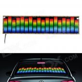 EL Sound Activated Red Blue Green Purple Car Sticker / Light Up Equalizer for Car Decoration