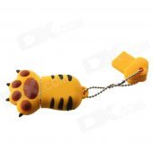 Cartoon Tiger Claw Style USB 2.0 Flash Drive - Yellow (16GB)