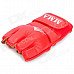 Martial Arts Training Free Combat Half Fingers Gloves - Red (Pair)