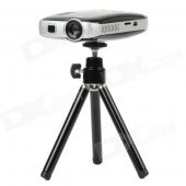 KN725B Portable 3W Multimedia Player LCoS Projector w/ TF / AV - Black (4GB)