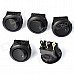 Car OFF/ON Rocker Switches with Green Light Indicator (5-Piece Pack / 12V)