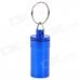 Stylish Aluminum Alloy Keychain with Pill / Small Gadgets Holder - Blue