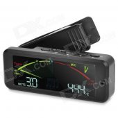 Flanger FMT-209 3.2" LCD Digital Acoustic Clip-on Tuner Metronome Tone Generator - Black (2 x AAA)