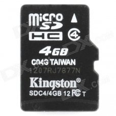 Genuine Kingston Micro SDHC / TF Memory Card (4GB / Class 4) Genuine Kingston Micro SDHC / TF Memory Card (4GB / Class 4)