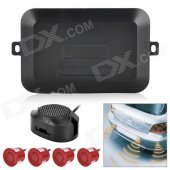 4-Sensor Car Ultrasonic Backup / Parking Sensor System - Red