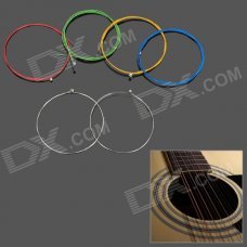 Colorful Coated Copper Alloy Wound Acoustic Guitar Strings (6-Piece Pack) Colorful Coated Copper Alloy Wound Acoustic Guitar Strings (6-Piece Pack)