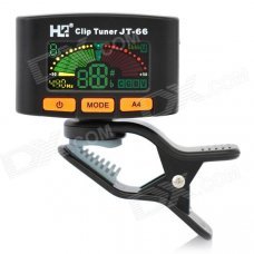 Multicolored LCD Clip-On Guitar Metronome Tuner - Black (1 x CR2032) Multicolored LCD Clip-On Guitar Metronome Tuner - Black (1 x CR2032)