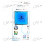56-in-1 USB 2.0 SDHC Card Reader with TF/M2 Slots (Blue)