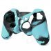 Protective Silicone Cover Case for PS3 / PS2 Controller - Black + Light Blue