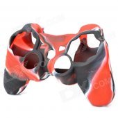 Protective Silicone Cover Case for PS3 / PS2 Controller - Black + Red