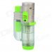 2000'C Tri-Flame Zinc Alloy Windproof Butane Jet Torch Lighter - Green