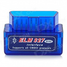 Super Mini ELM327 Bluetooth OBD2 V1.5 Car Diagnostic Interface Tool - Blue Super Mini ELM327 Bluetooth OBD2 V1.5 Car Diagnostic Interface Tool - Blue