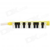 13-Key Plastic Music Melodica - Yellow + Black + White
