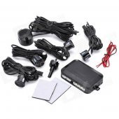 4-Sensor Car Ultrasonic Backup / Parking Sensor System - Black