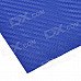 3D Carbon Fiber Paper Decoration Sheet Car Sticker - Blue (12 x 20cm)