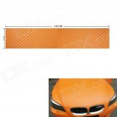 3D Carbon Fiber Paper Decoration Sheet Car Sticker - Golden (200 x 30cm)