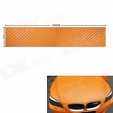 3D Carbon Fiber Paper Decoration Sheet Car Sticker - Golden (200 x 30cm)