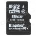 Kingston SDC4 Micro SD HC / TF Memory Card - 16GB (Class 4)
