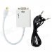 Micro HDMI Male to VGA Female Converter Adapter w/ 3.5mm Audio Jack - White Micro HDMI Male to VGA Female Converter Adapter w/ 3.5mm Audio Jack - White